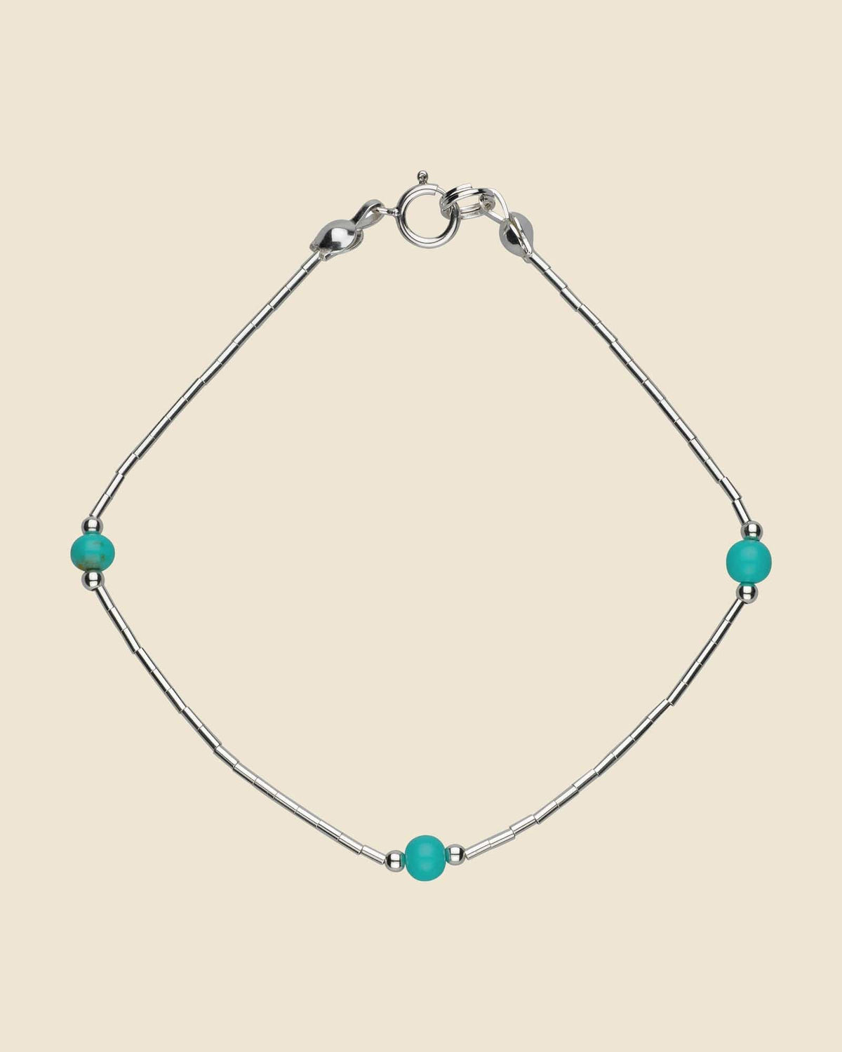 Sterling Silver and Turquoise Ball Bracelet